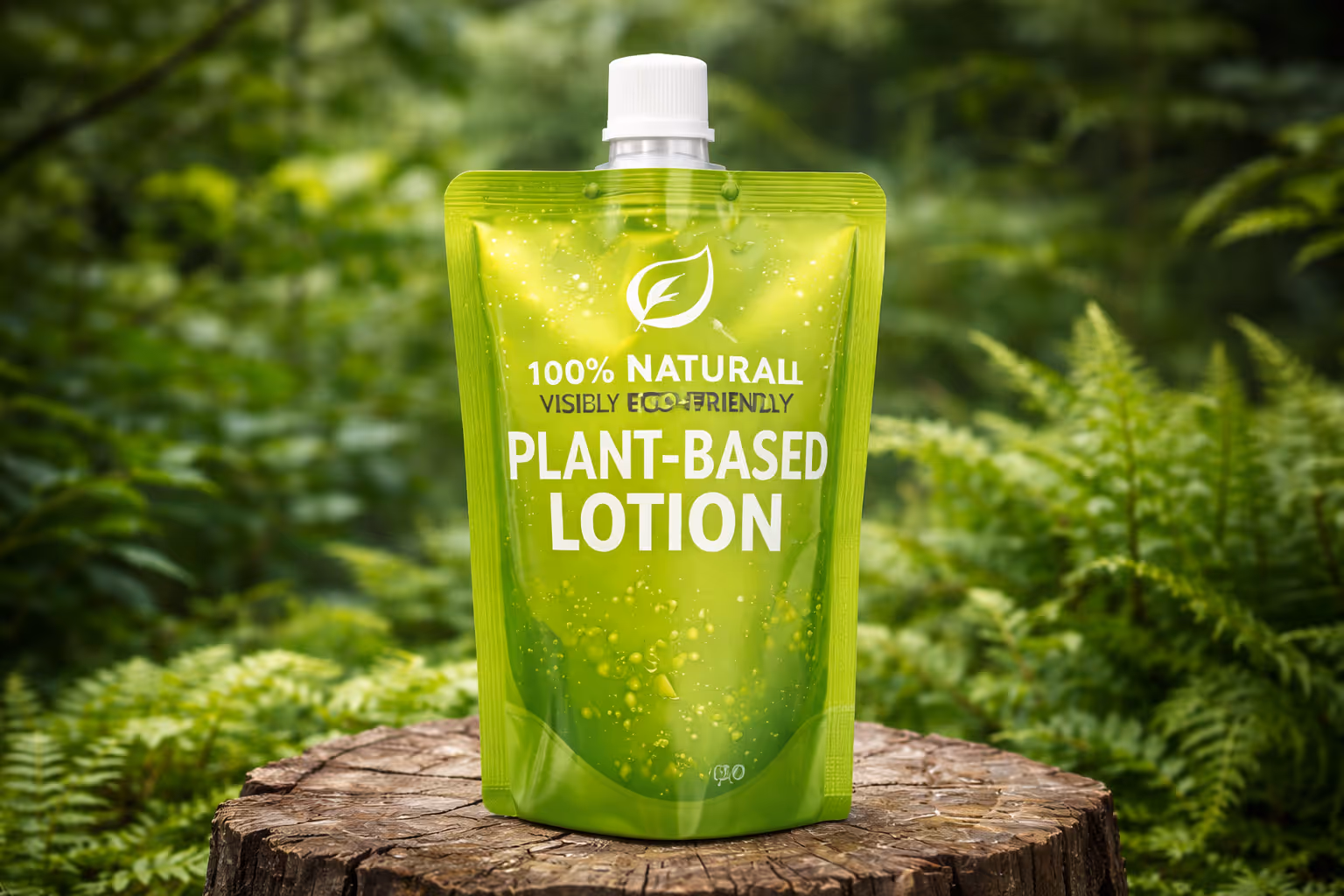 Sustainable pouches for lotions and liquids