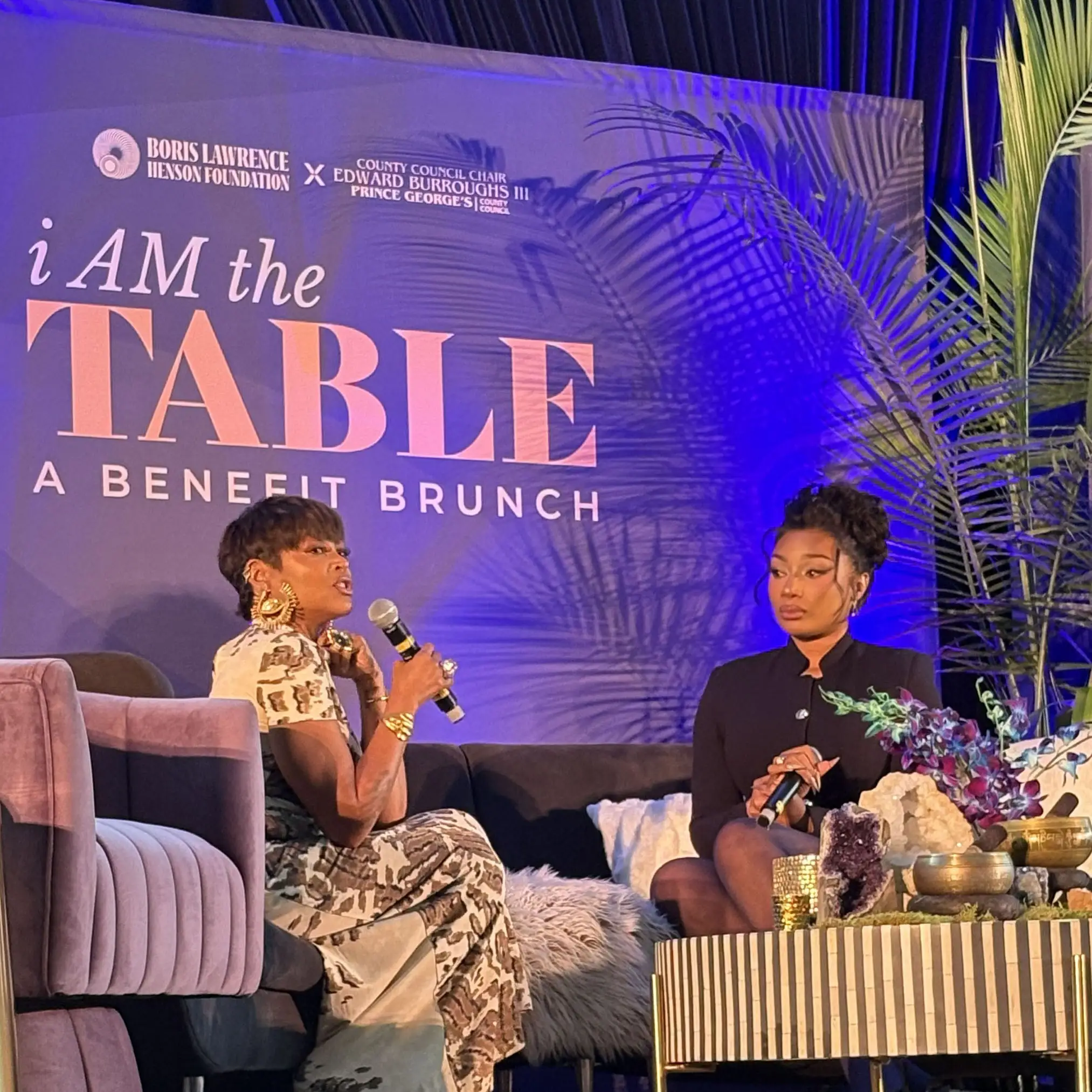 Taraji P. Henson speaking in the event I am the table