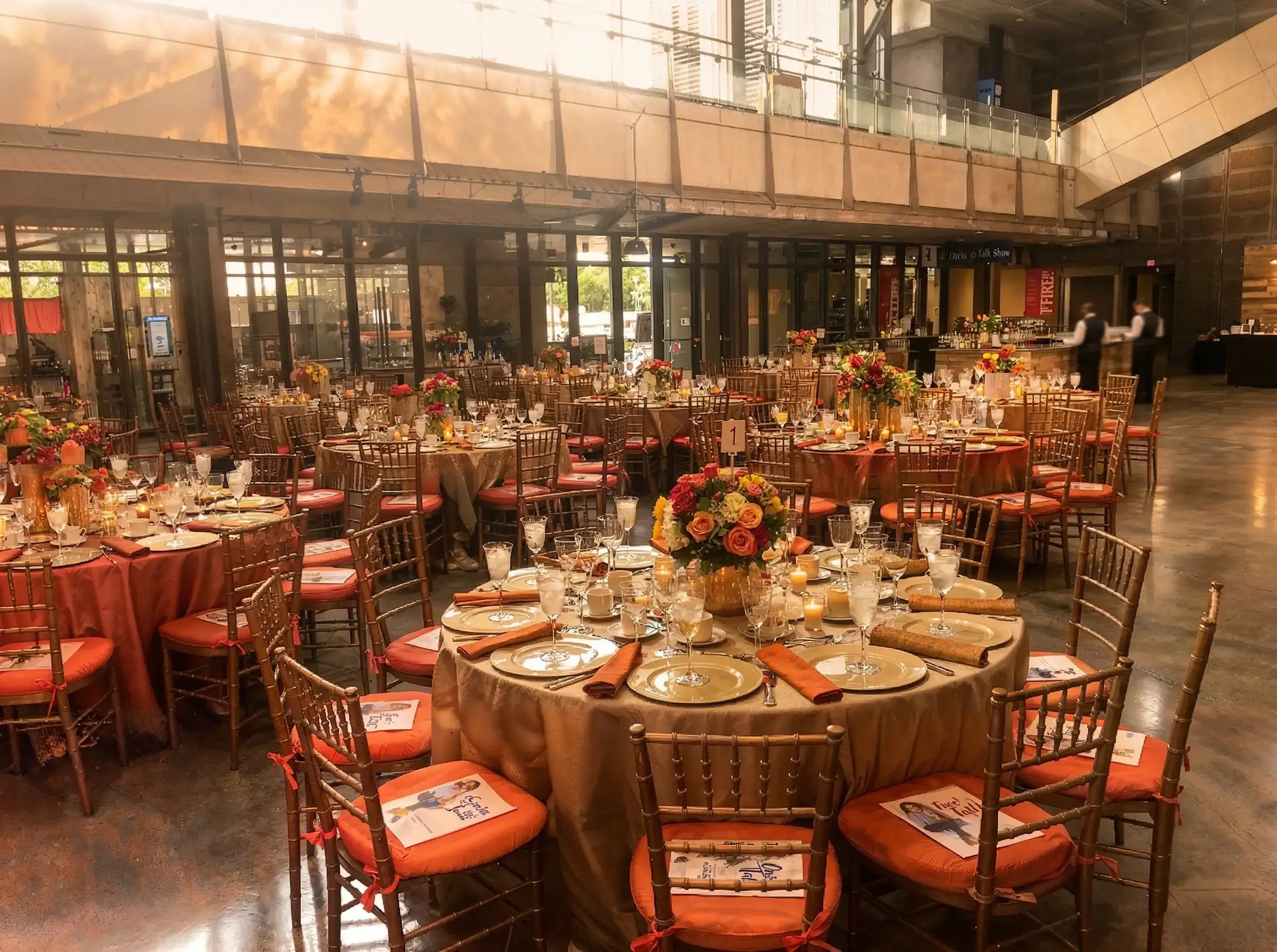 Events and staging, table setup for guests