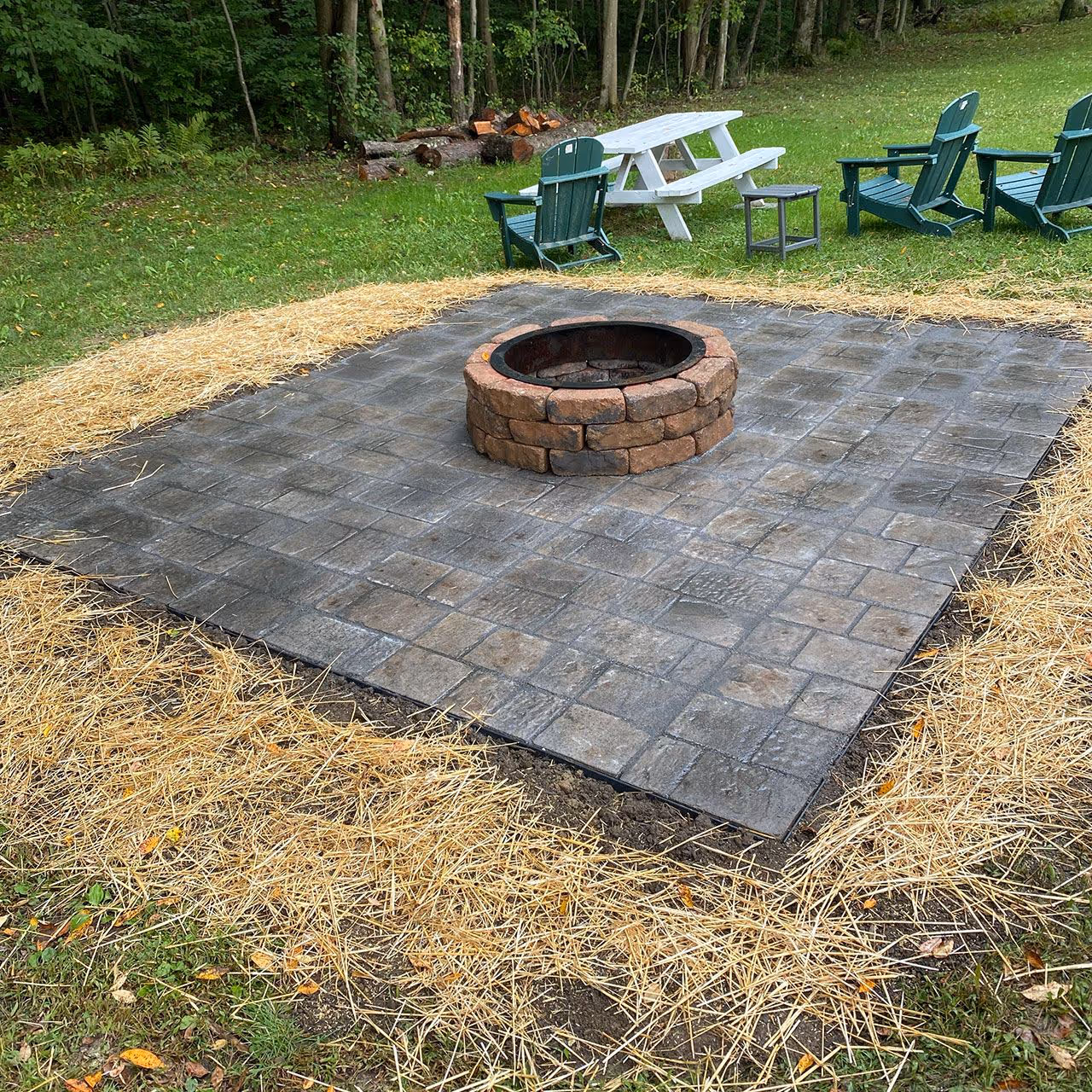 Custom paver patio installation near me by Lincoln Landscape & Masonry