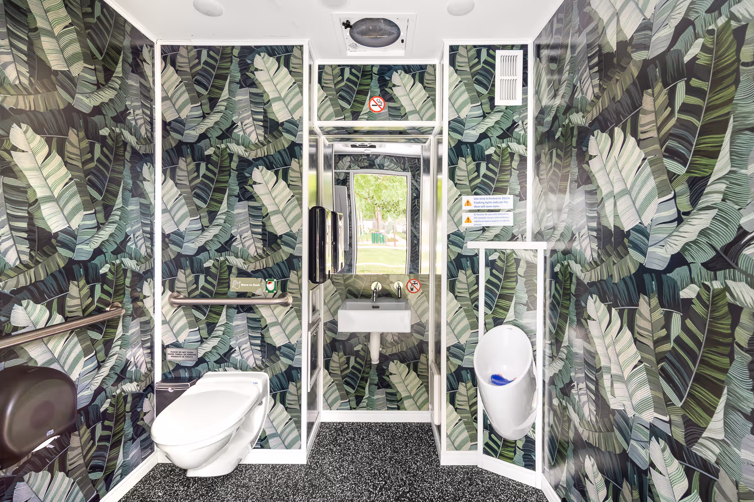 interior of throne restroom