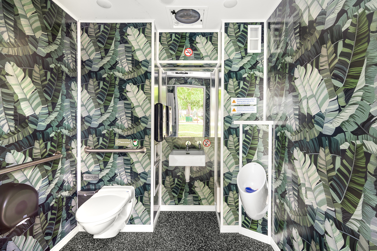 interior of throne restroom