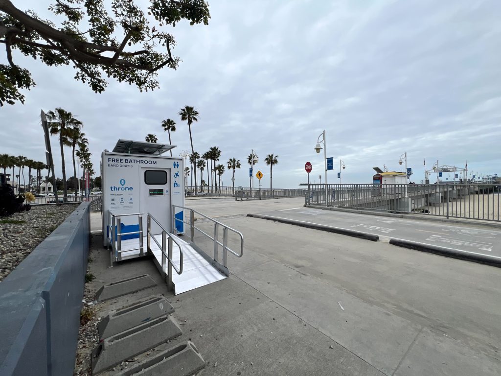 throne restroom on the belmont pier in long beach