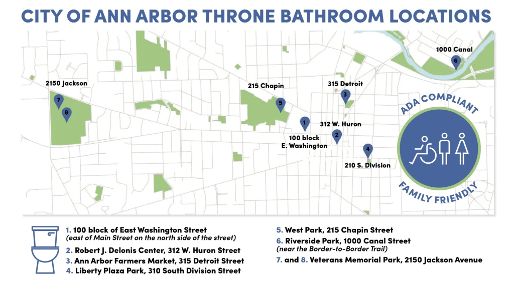 map of ann arbor throne locations