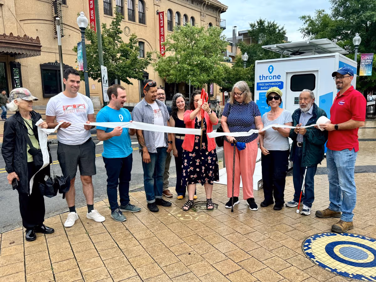 How do public restrooms lead to thriving communities?