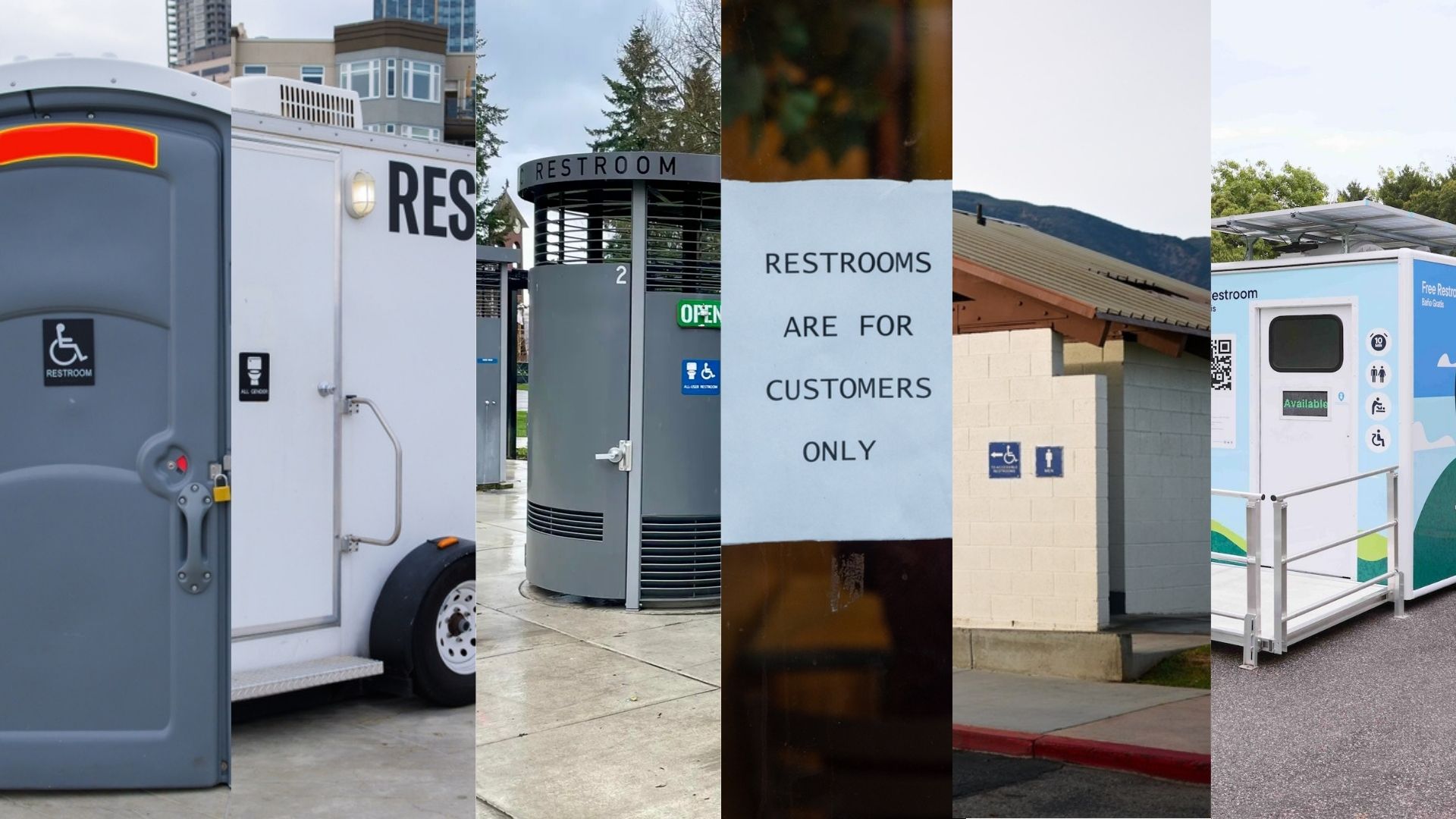 6 public restroom options, compared