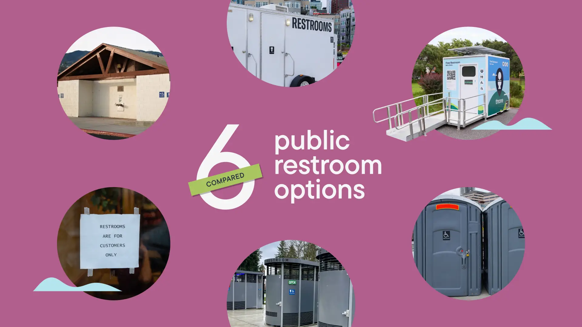 6 public restroom options, compared