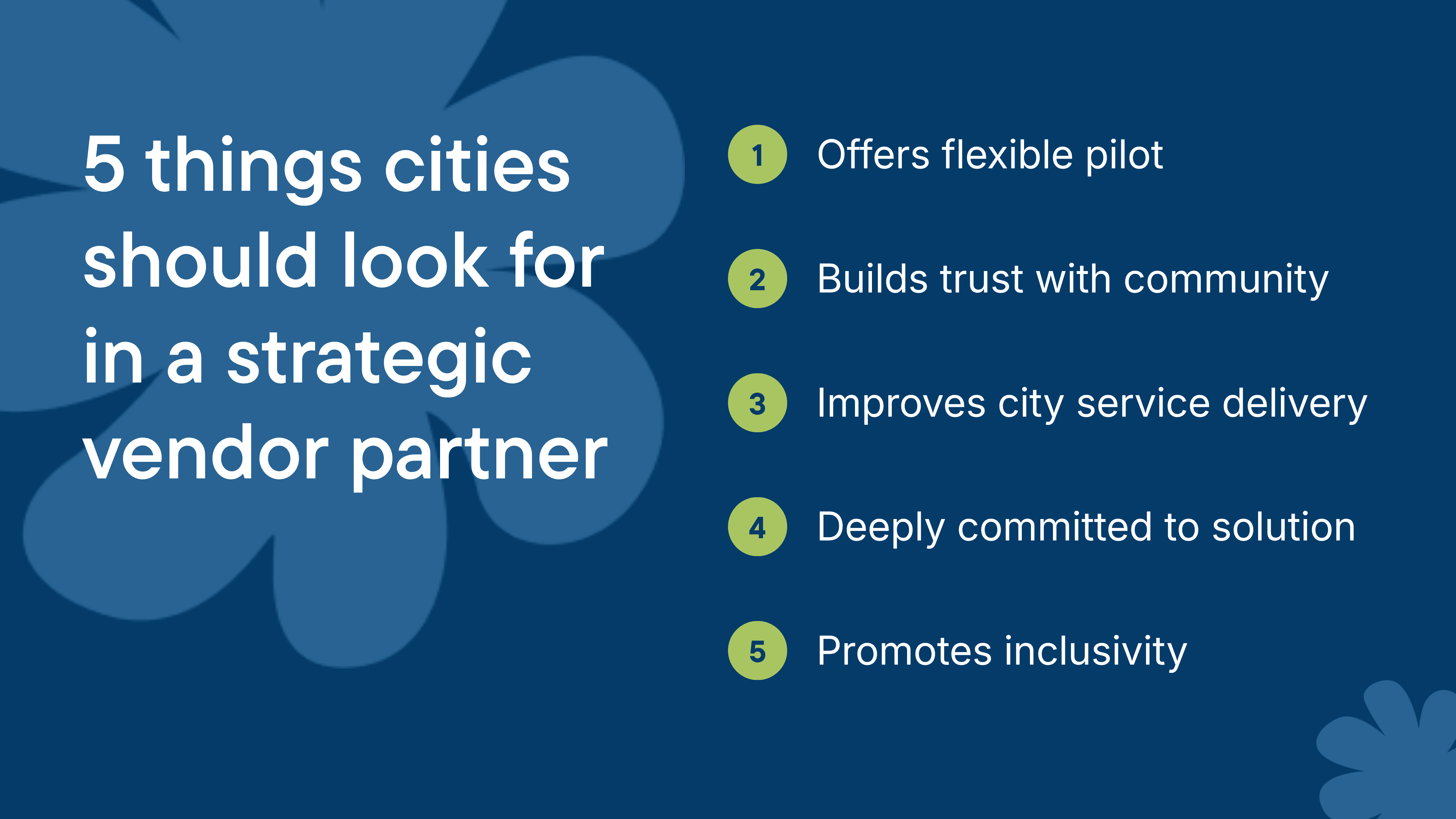 5 things cities should look for in a strategic vendor partner