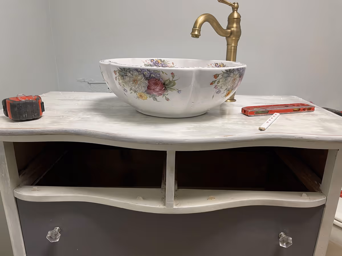 Residential plumbing sink installation in Coventry.