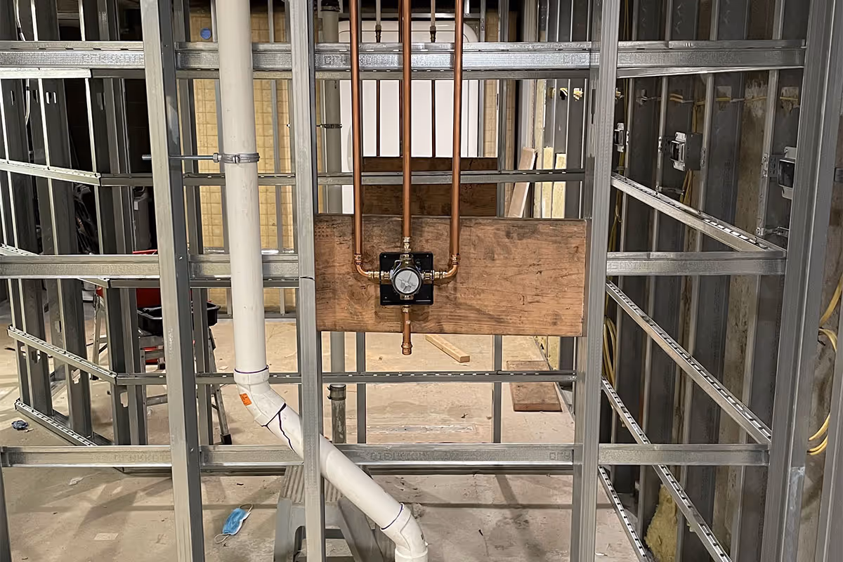 Water pipes installed by a licensed plumber in Coventry, CT.