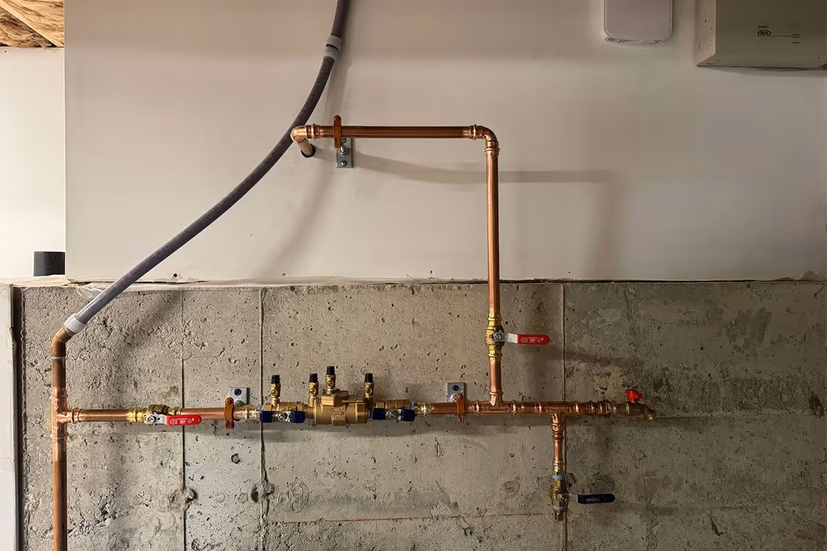 Backflow repair to protect clean water supply.