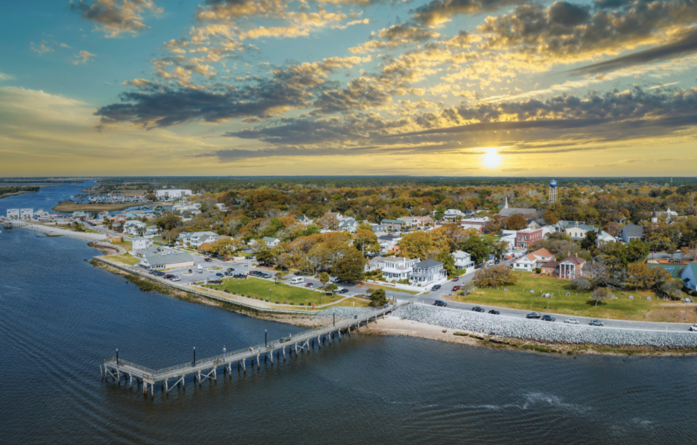 Southport North Carolina stock image