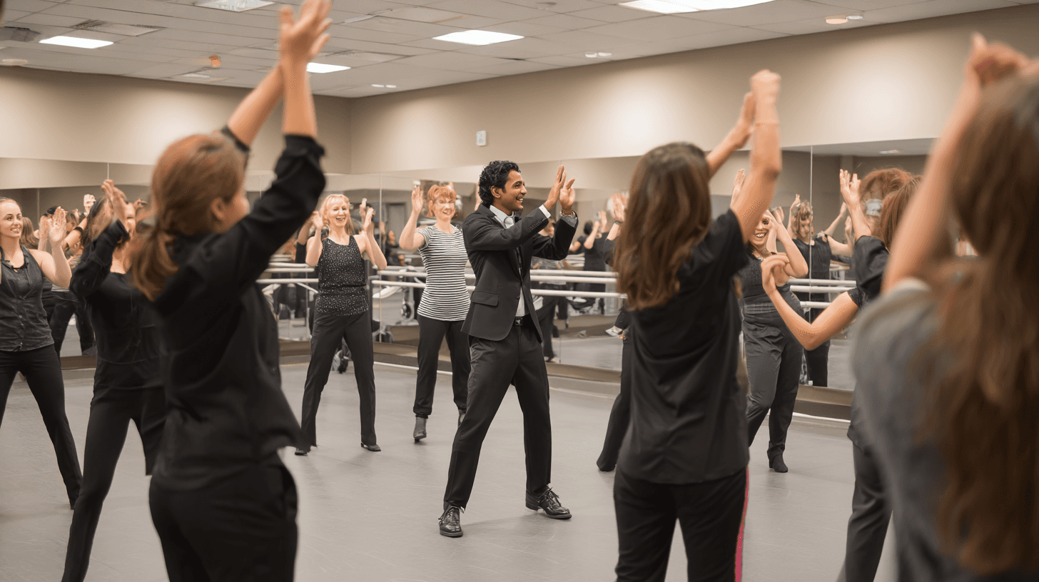 Atelier danse, moment de cohésion d'équipe réussi