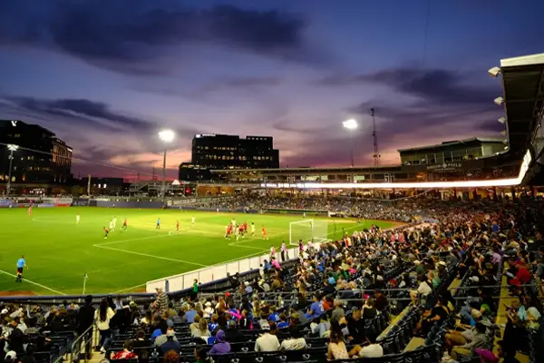 A photo of a Tulsa FC soccer game