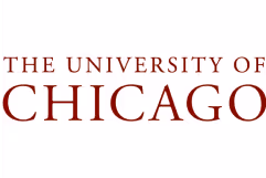 The University of Chicago text logo in serif font with red letters.