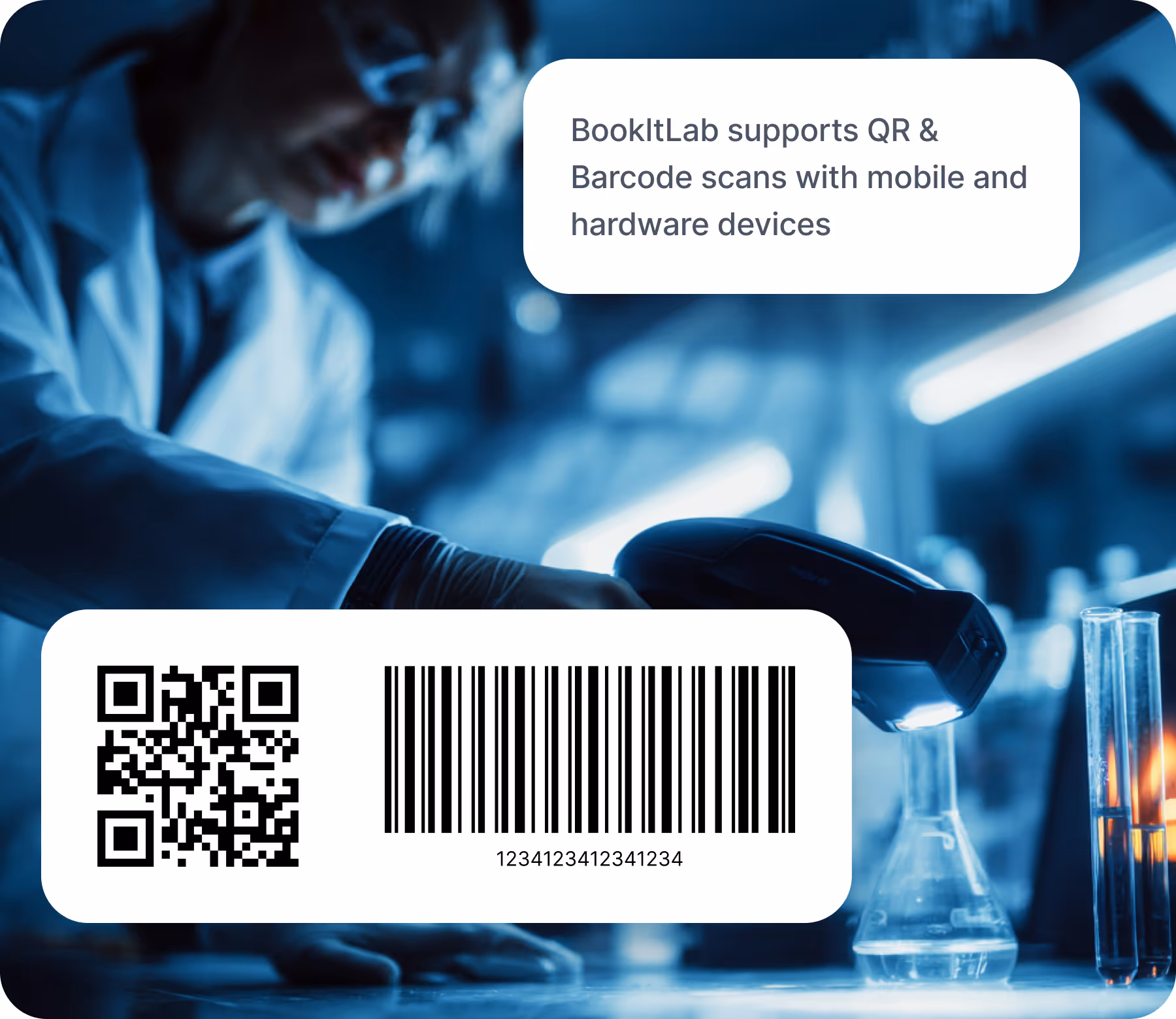 Barcode & QR code scanning features in Bookitlab
