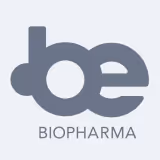 Biopharma logo consisting of stylized lowercase letters 'b' and 'e' in gray above the word 'BIOPHARMA'.