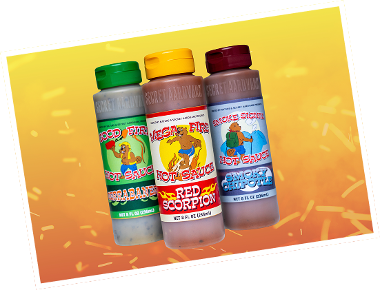 All three Fight Fire With Flavor hot sauces