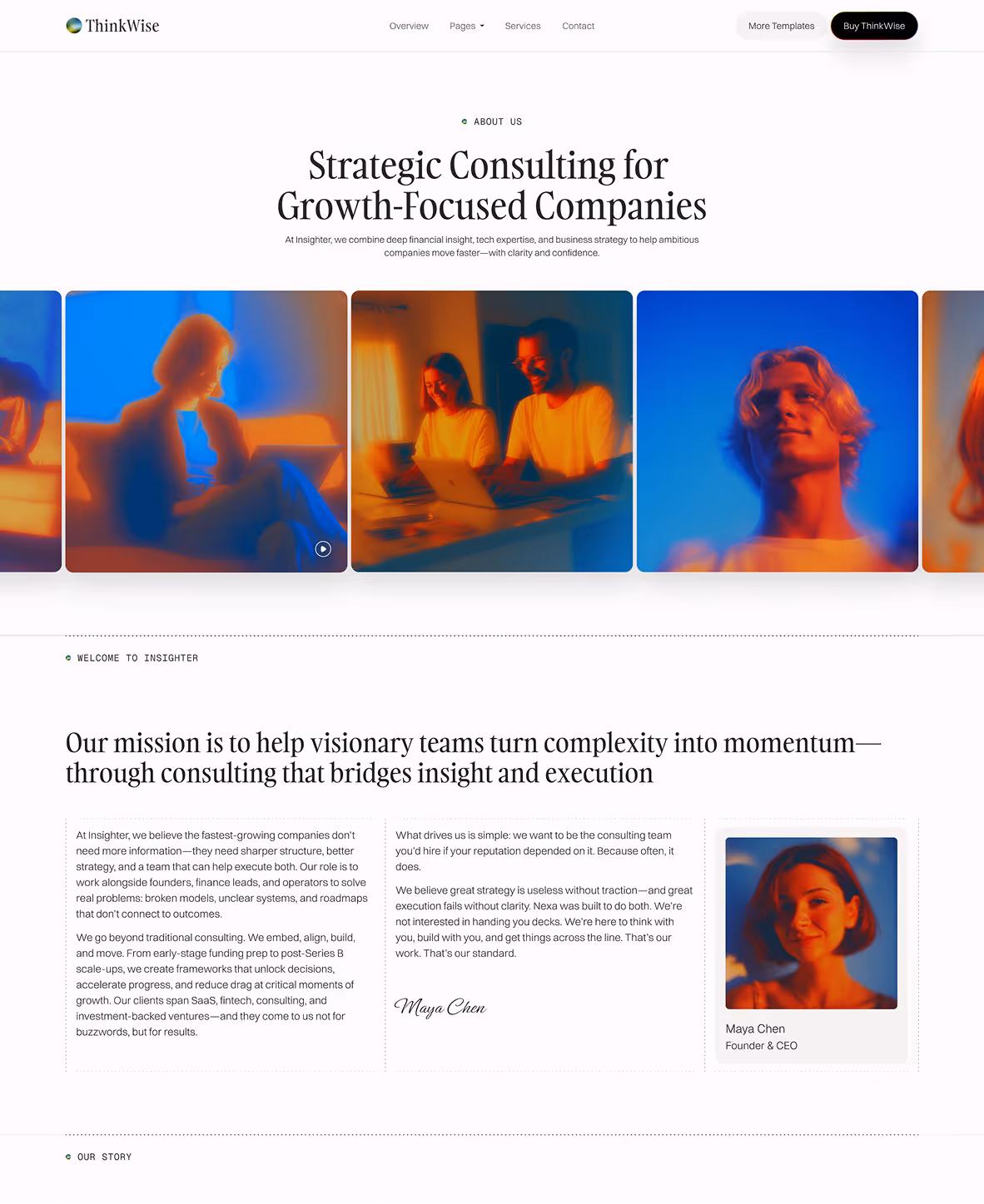 Thinkwise consulting website template