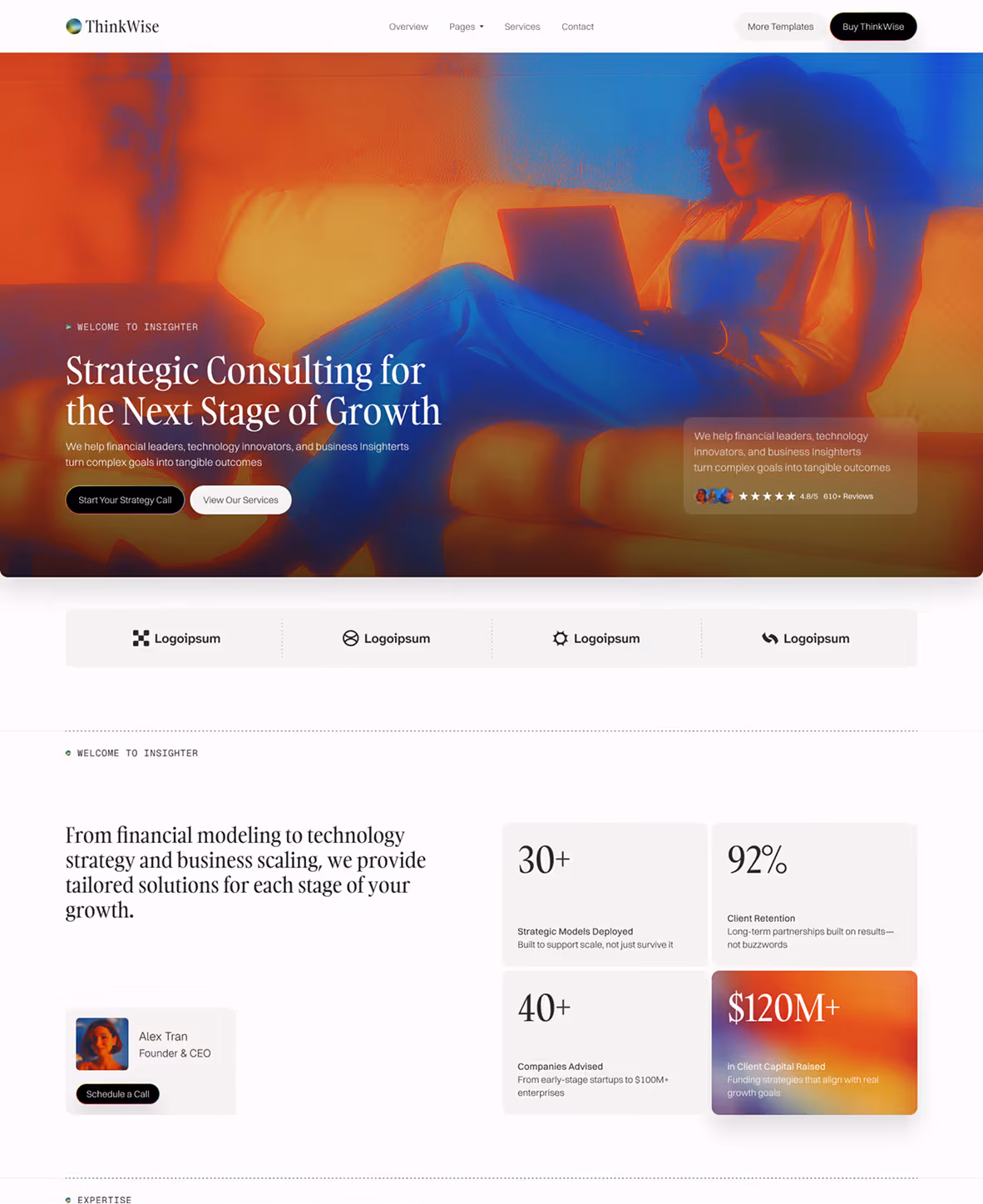 Thinkwise consulting website template