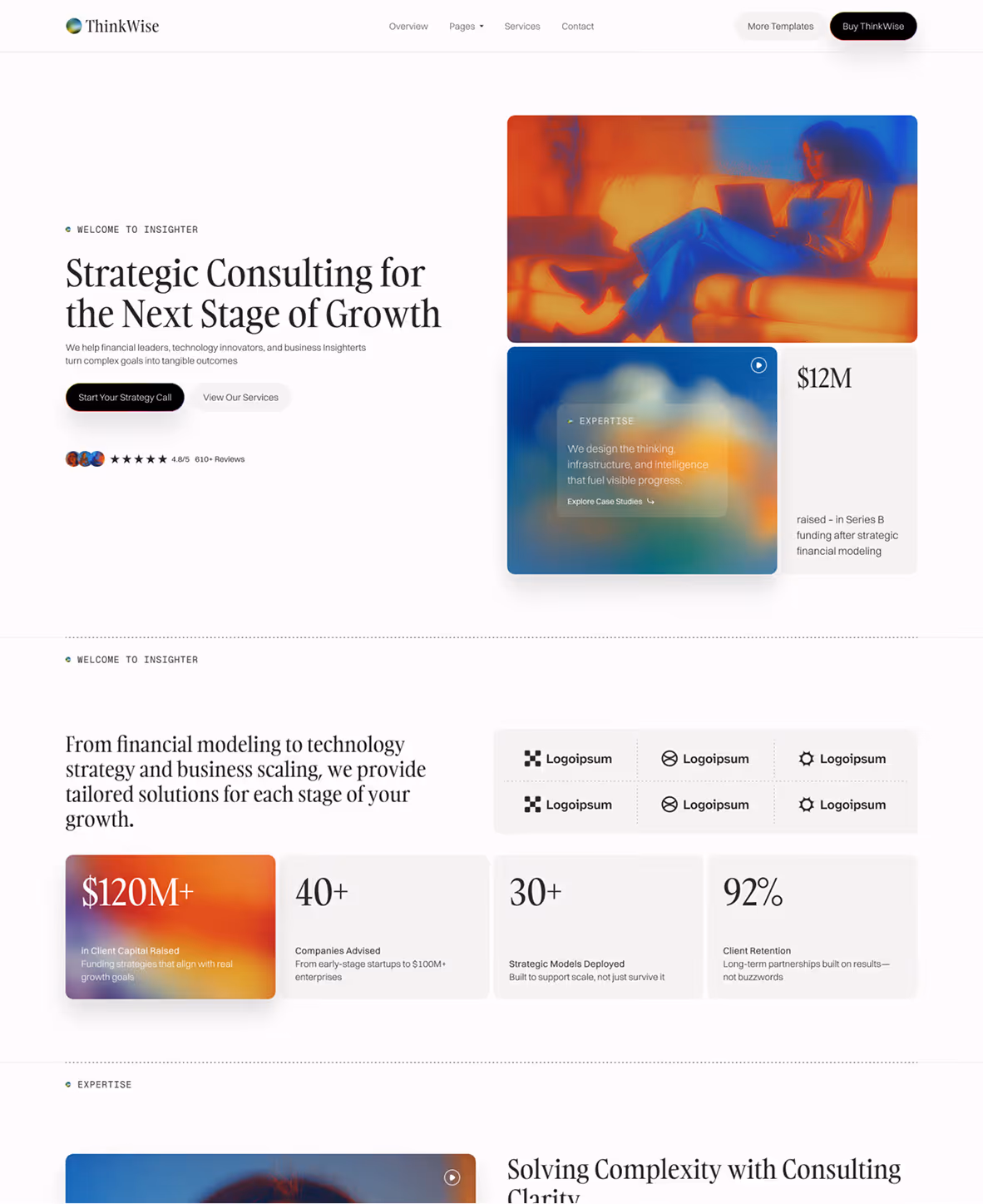 Thinkwise consulting website template