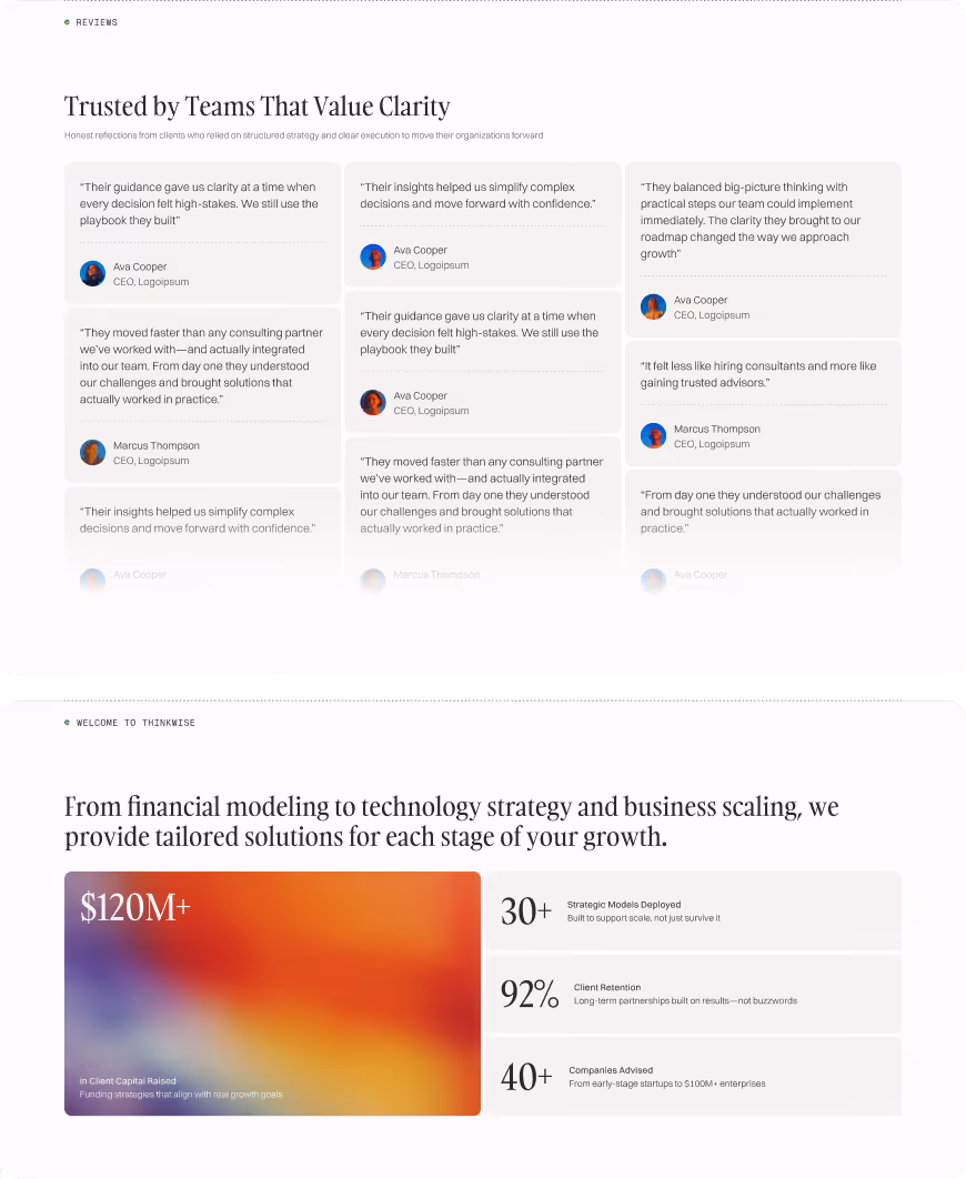 Thinkwise consulting website template