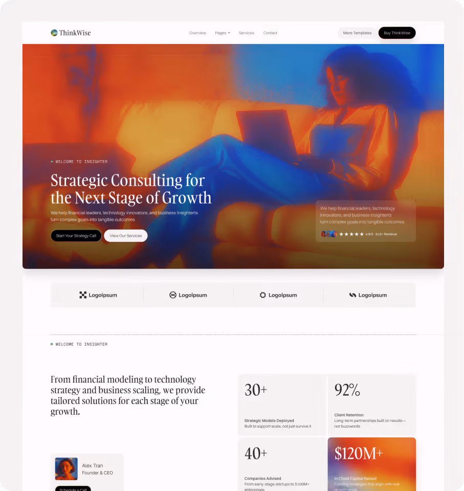 Thinkwise consulting website template