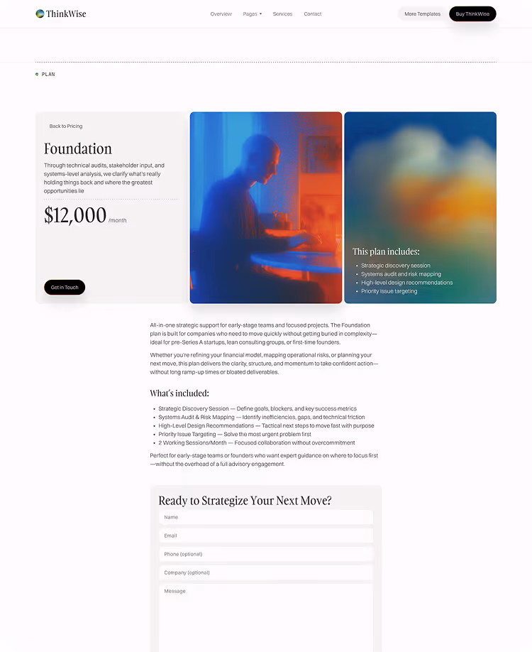 Thinkwise consulting website template