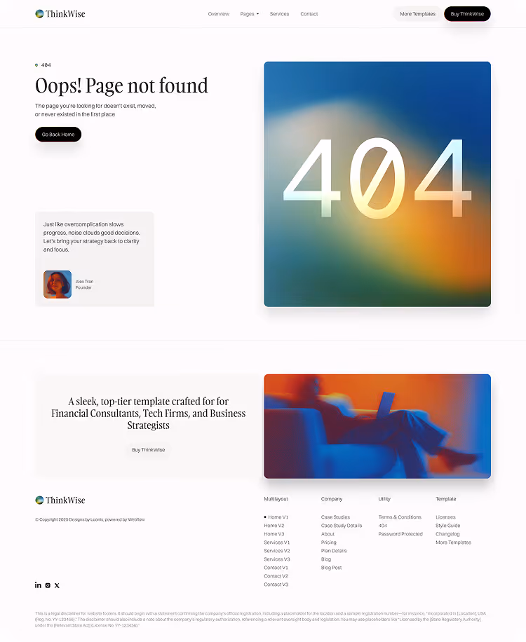 Thinkwise consulting website template