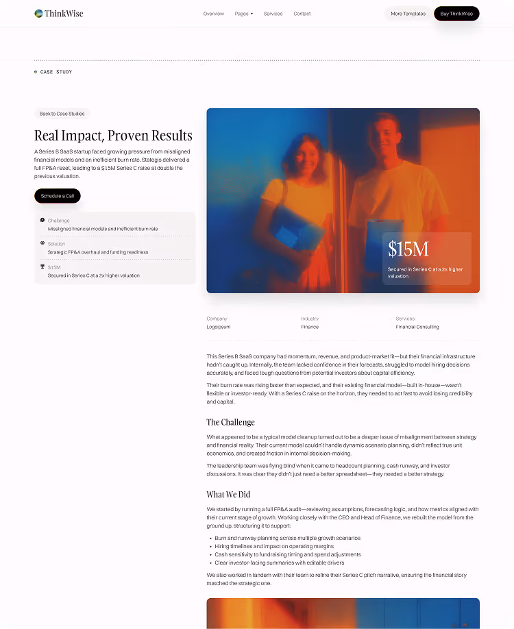 Thinkwise consulting website template