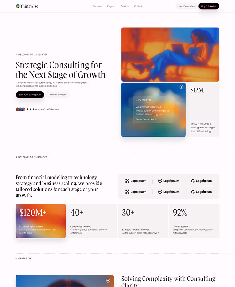 Thinkwise consulting website template
