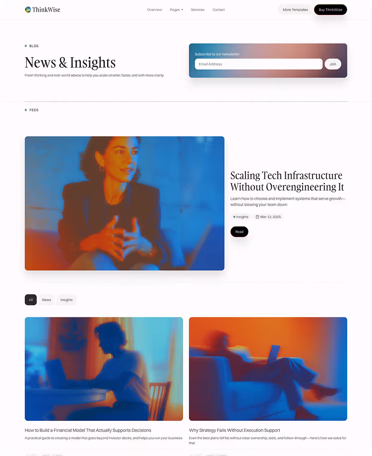 Thinkwise consulting website template