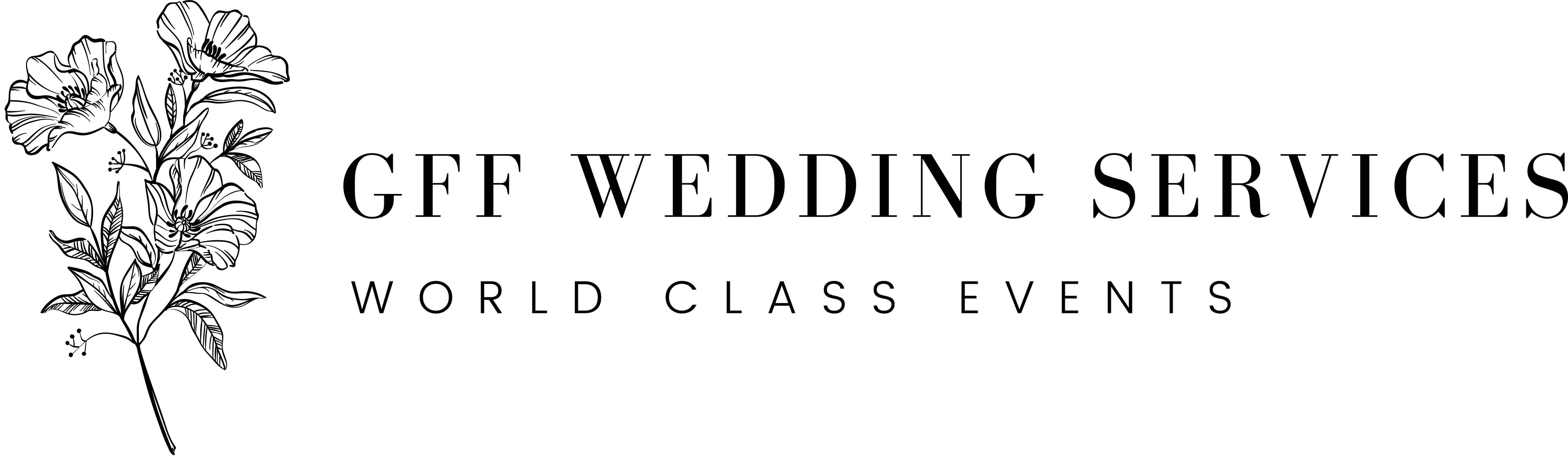 GFF Wedding Services horizontal black logo