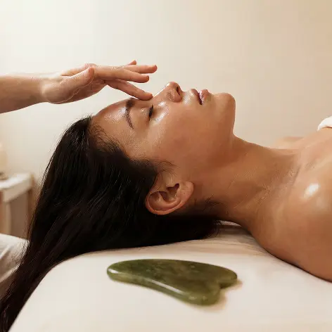 Massaggio testa, viso e cingolo scapolare — rilascio dello stress e della tensione muscolare per migliorare la qualità della pelle in ARCHIVIA