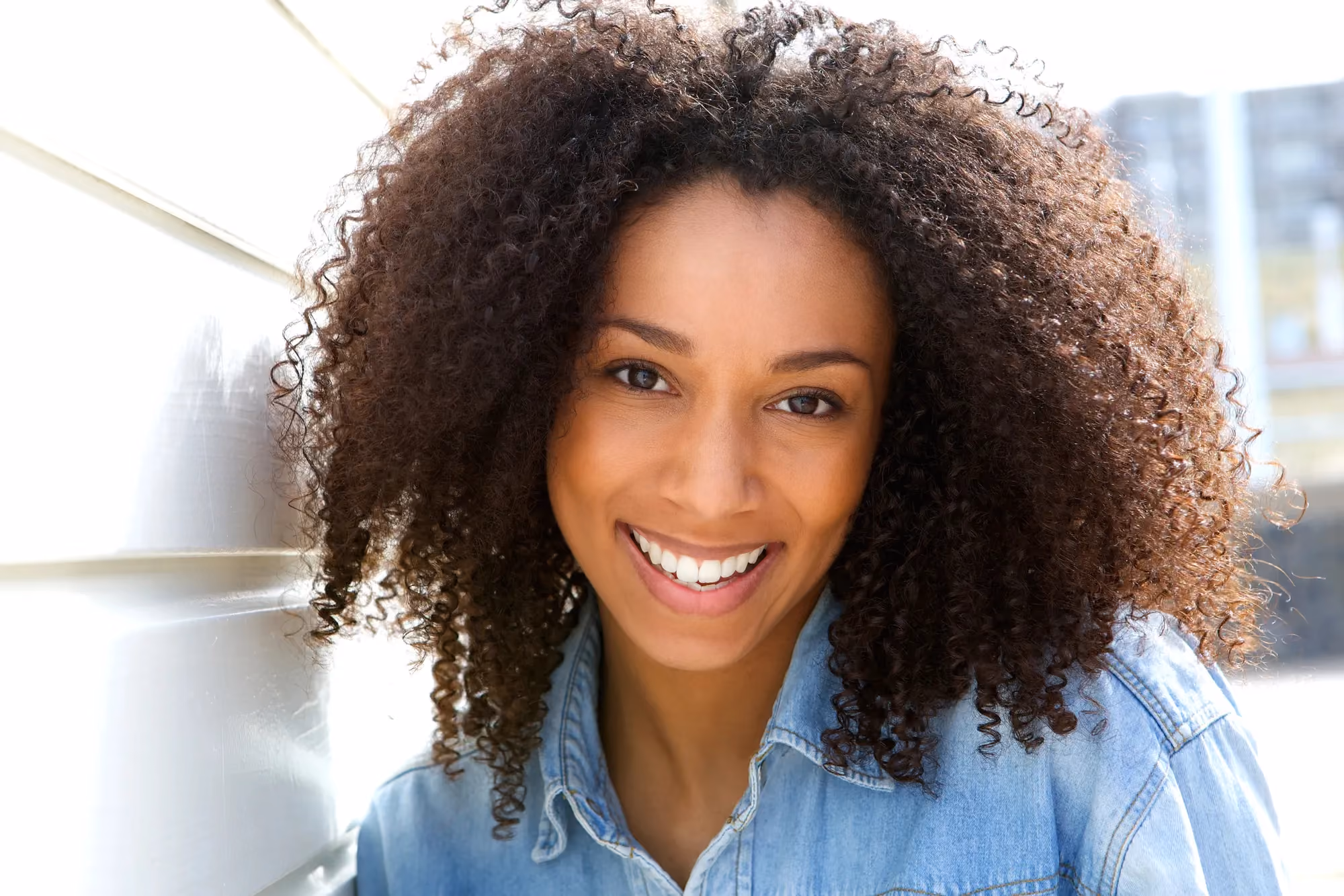 woman smiling