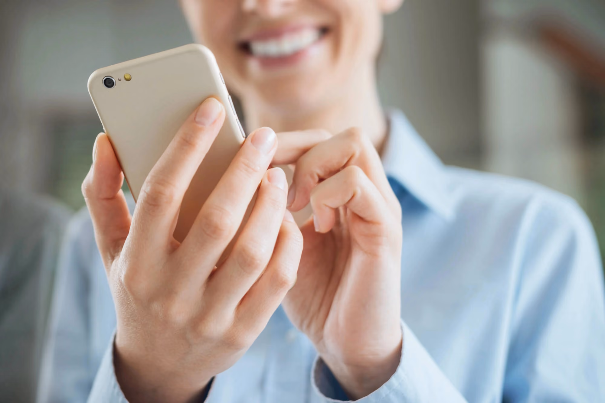 person using their phone