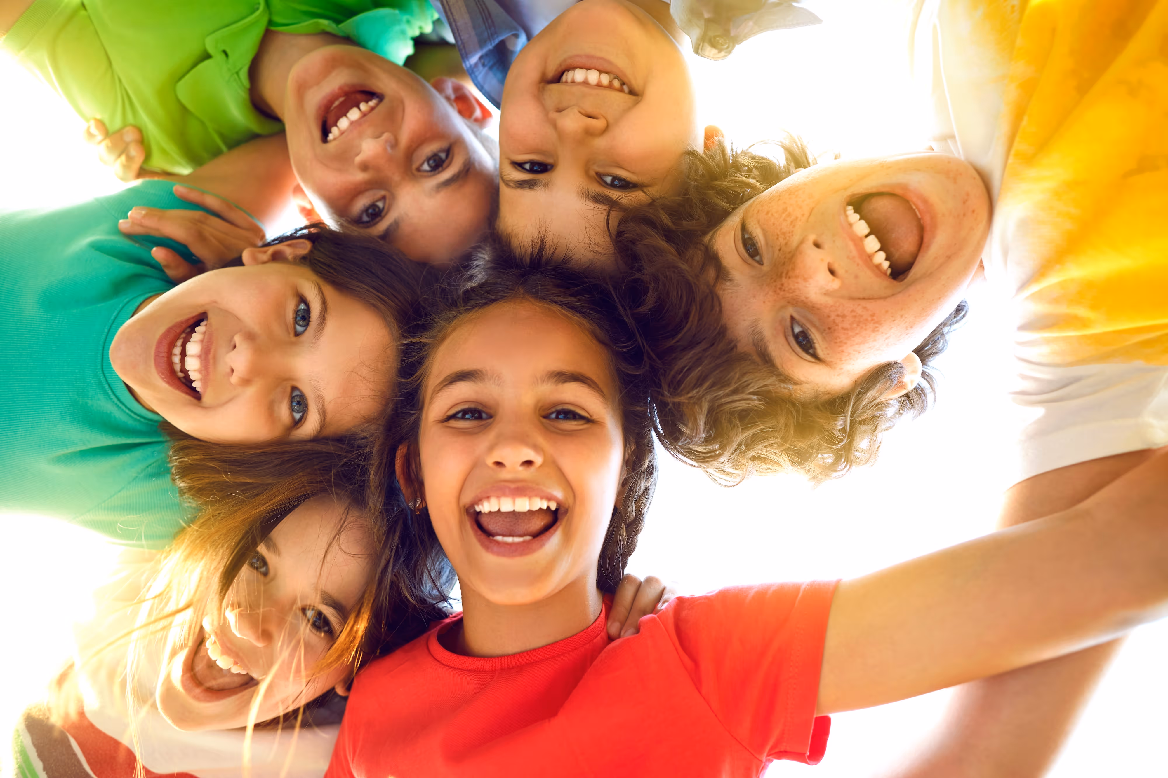 Children outside playing stock image