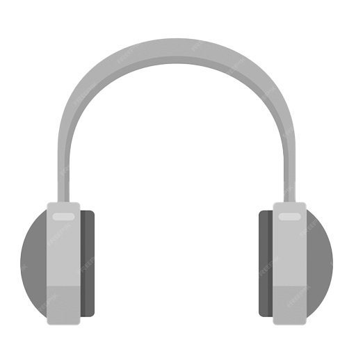 Gray over-ear headphones with a padded headband and square ear cups.