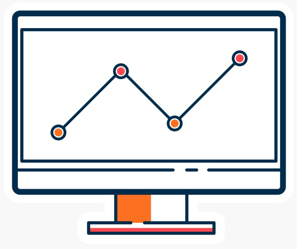 A computer screen with line data