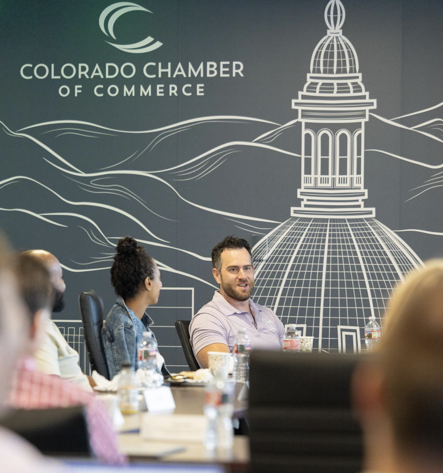 Colin McIntosh presenting Sheets & Giggles at Techstars Demo Day