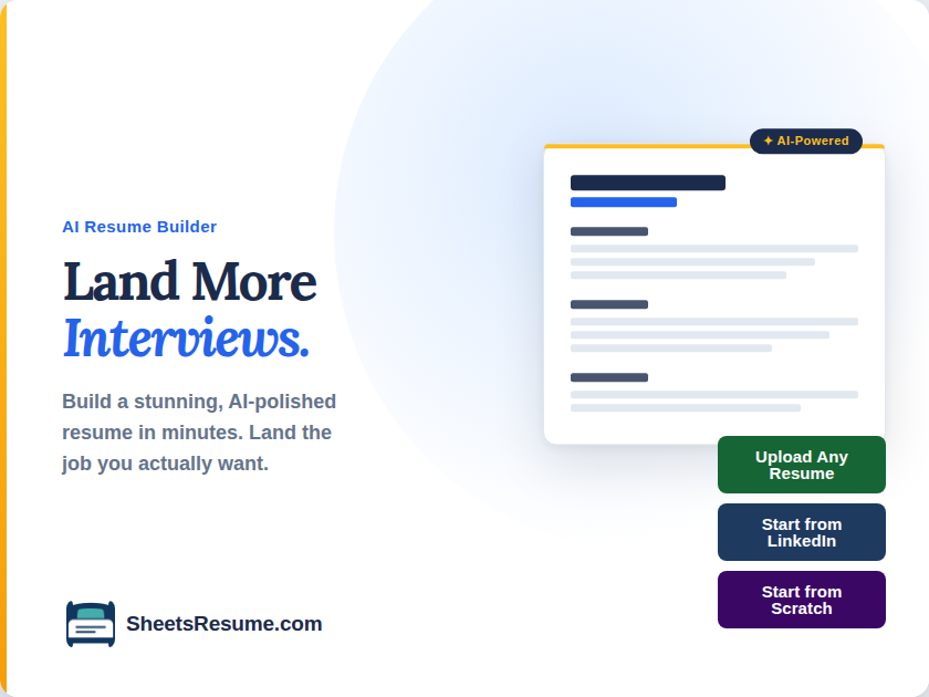 Sheets Resume