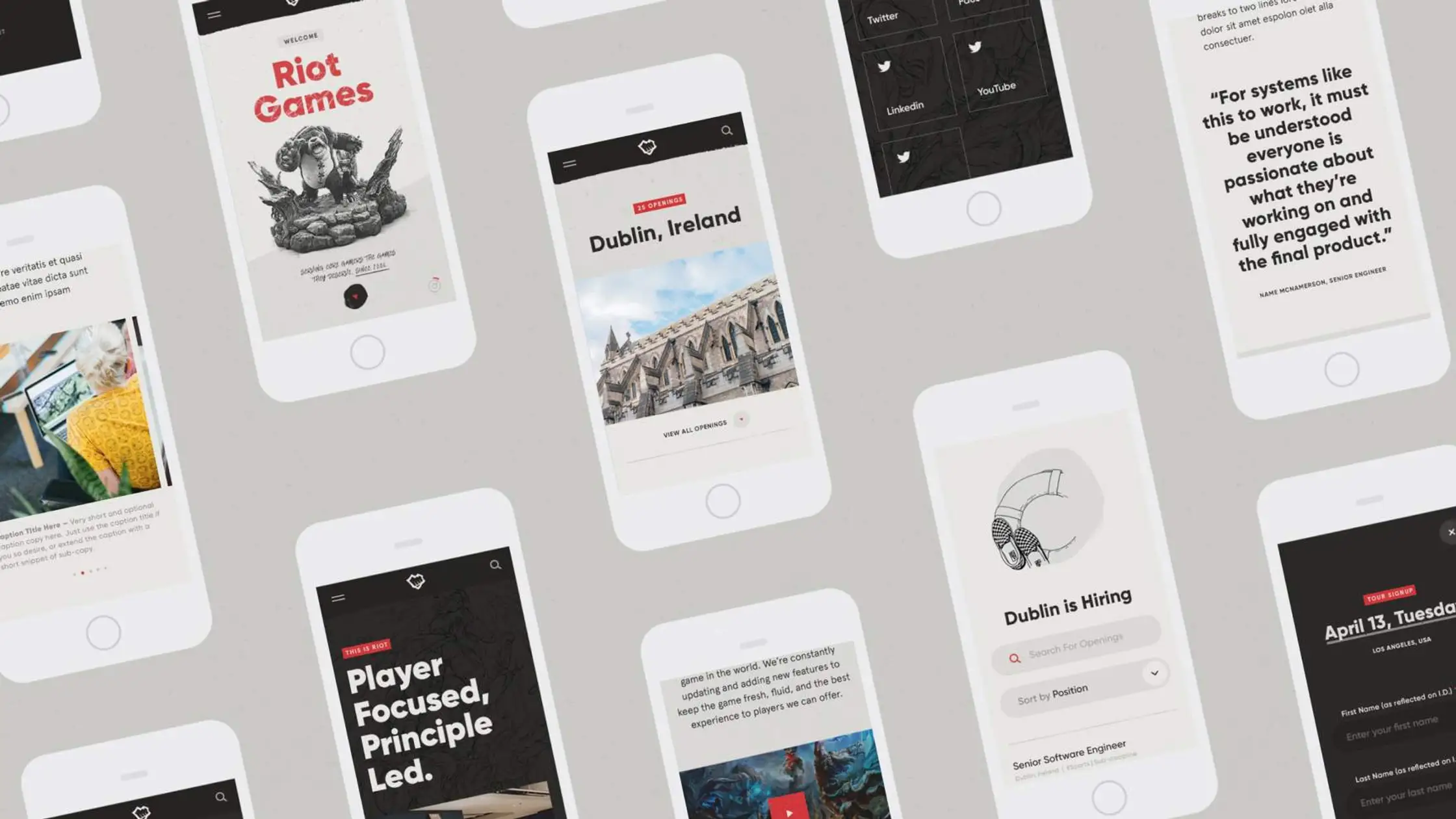 Riot Games rebrand — brand application detail