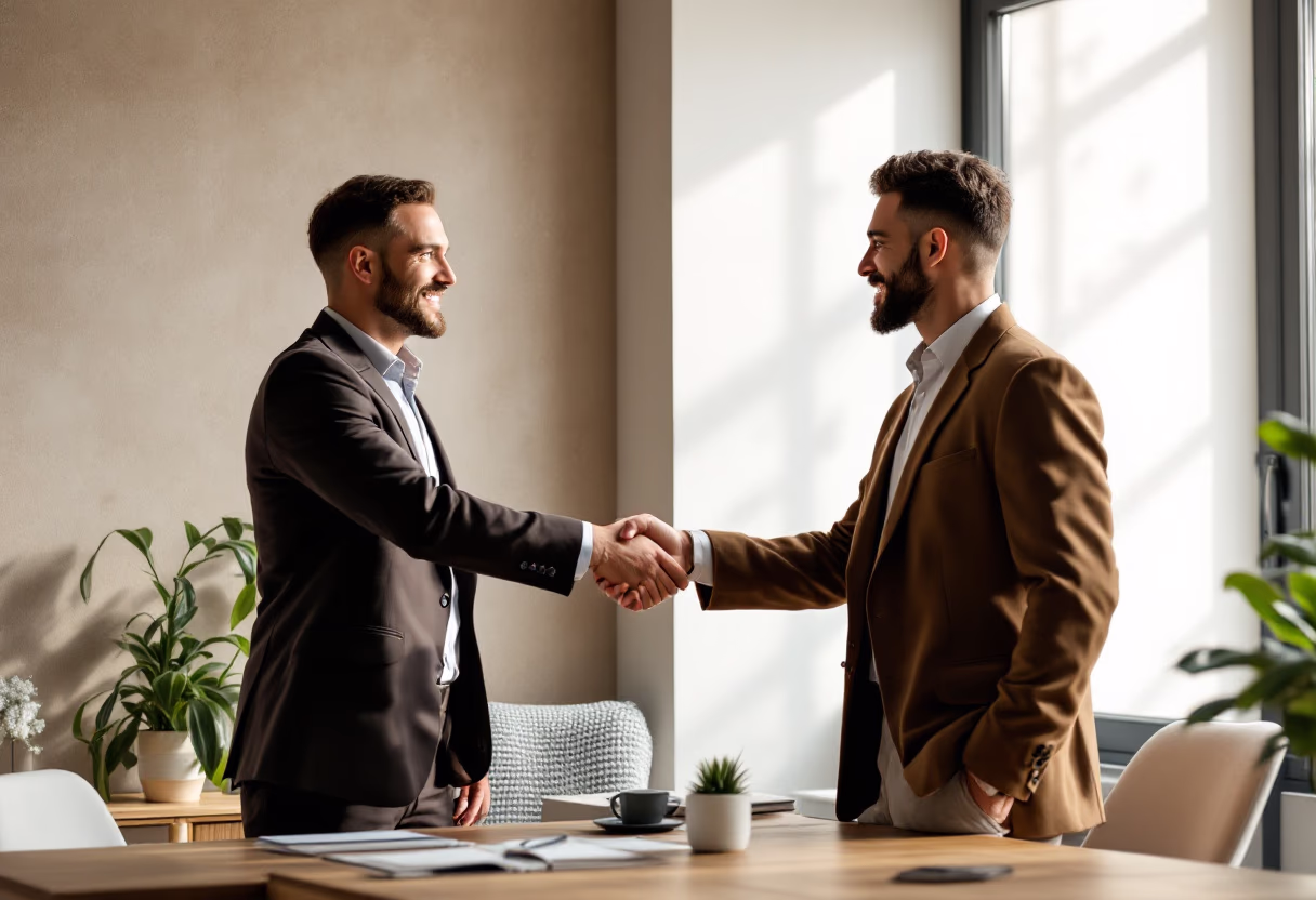 background image of handshake (for a financial advisor)
