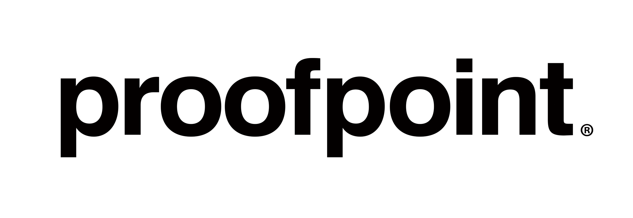 Proofpoint company logo in black lowercase letters.