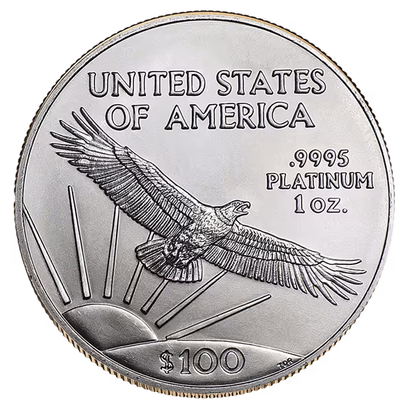 Platinum coin with Statue of Liberty