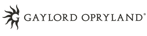 Gaylord Opryland logo with stylized sun and letter G.