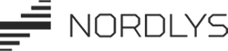 Nordlys logo with stylized horizontal lines to the left of the text.