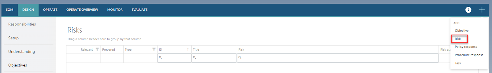 Add a risk.