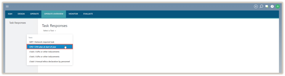 Select a task.
