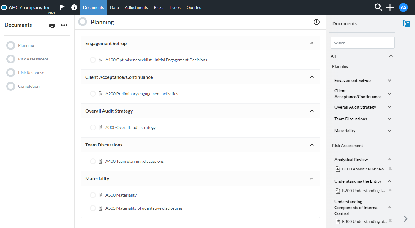 Documents page.
